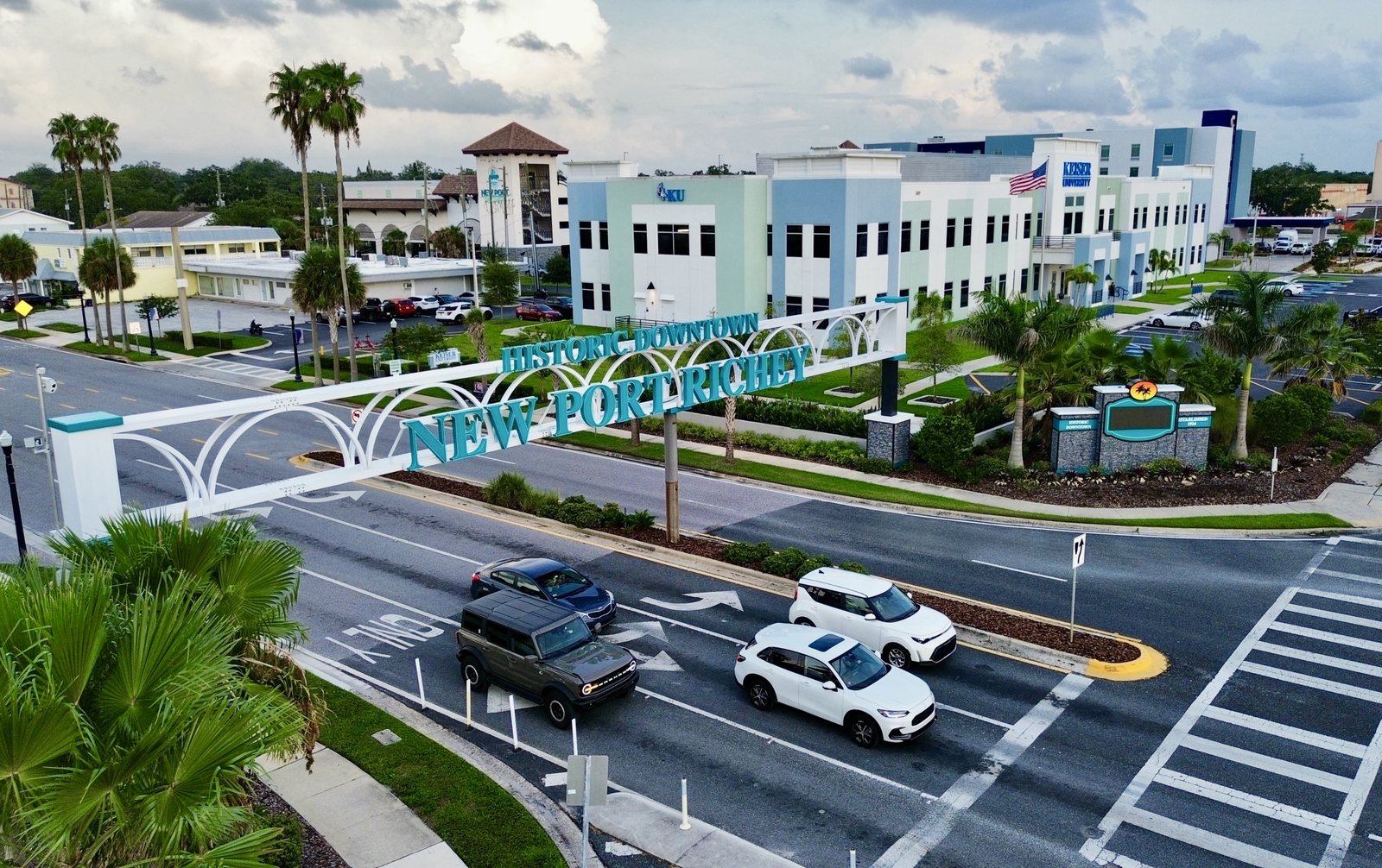 Historic Downtown New Port Richey gateway arch